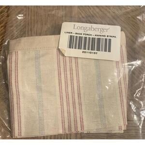 Longaberger Basket Liner for Back Porch Basket 20110137 Awning Stripe